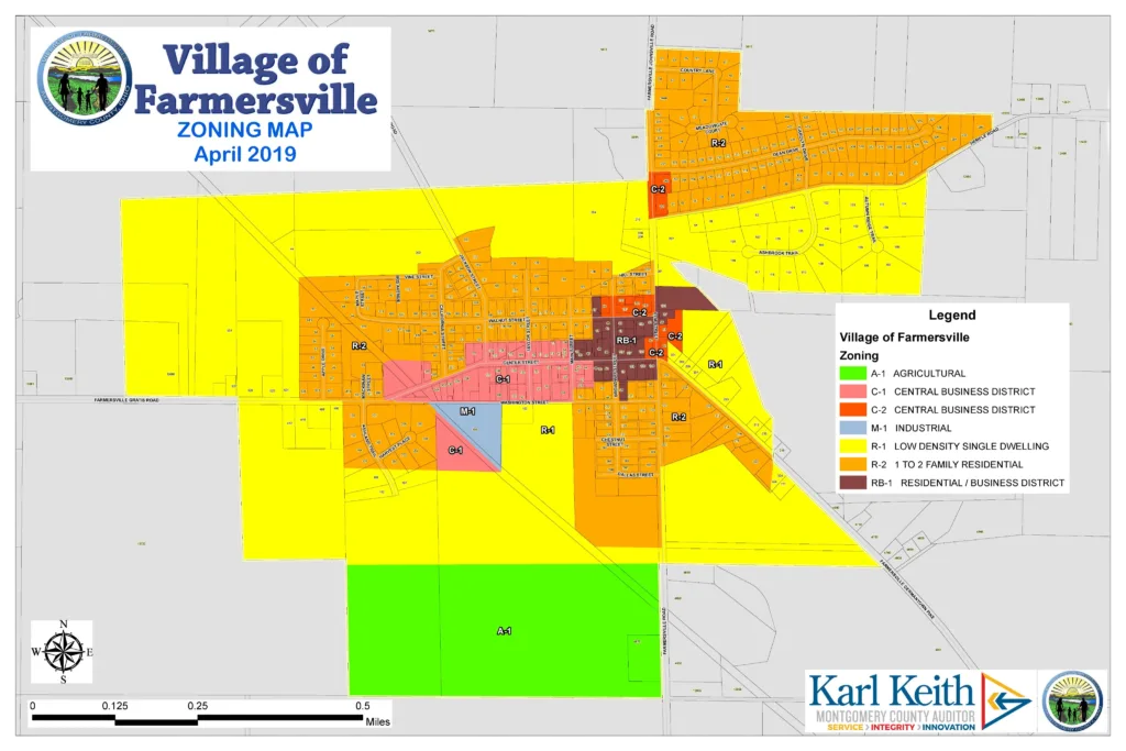 Village of Farmersville zoning map